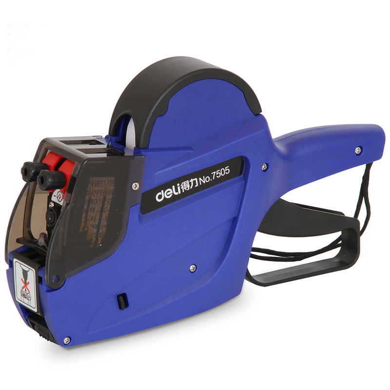 得力打码机7505手动双排10位打价机生产日期价格标价器商用双码机