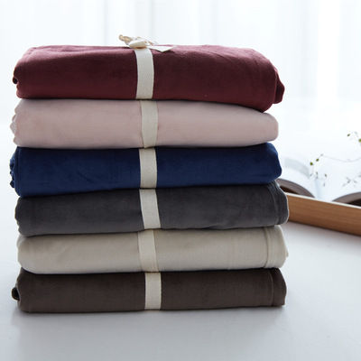 冬季加厚保暖纯色天鹅绒床单床笠