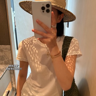 型拔尖显瘦正肩百搭清凉合身宽松休闲短袖 CherieBunny天丝棉版 T恤