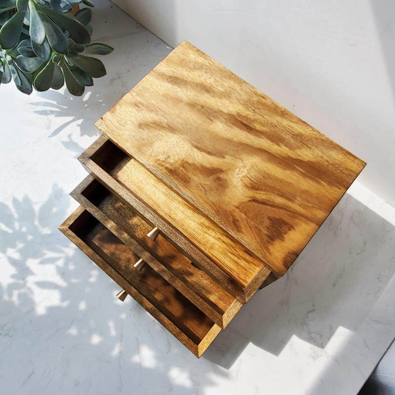 己木金丝楠实木古风中式首饰收纳盒多层收藏级结婚嫁妆女朋友礼品