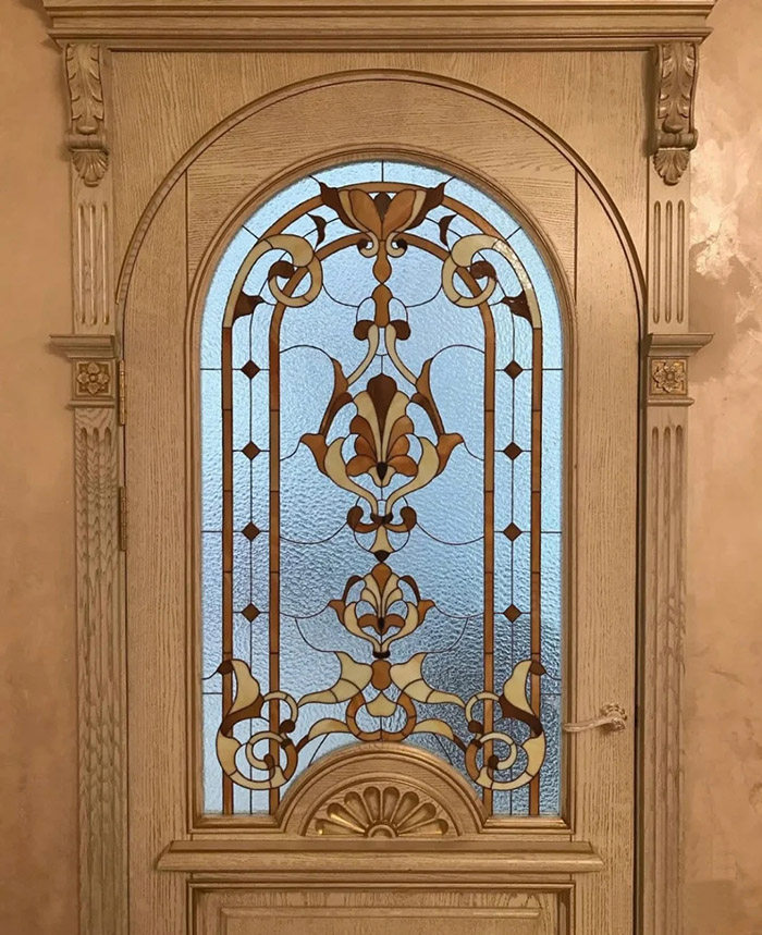 钢化tiffany 蒂凡尼教堂艺术玻璃隔断玄关屏风钻石压花门芯圆头窗