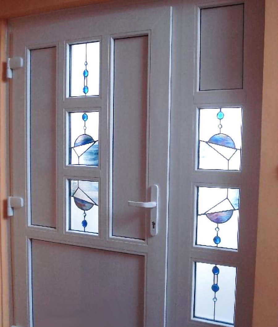 特价Tiffany蒂凡尼艺术玻璃隔断玄关屏风窗户门芯 简约小抽象雕刻