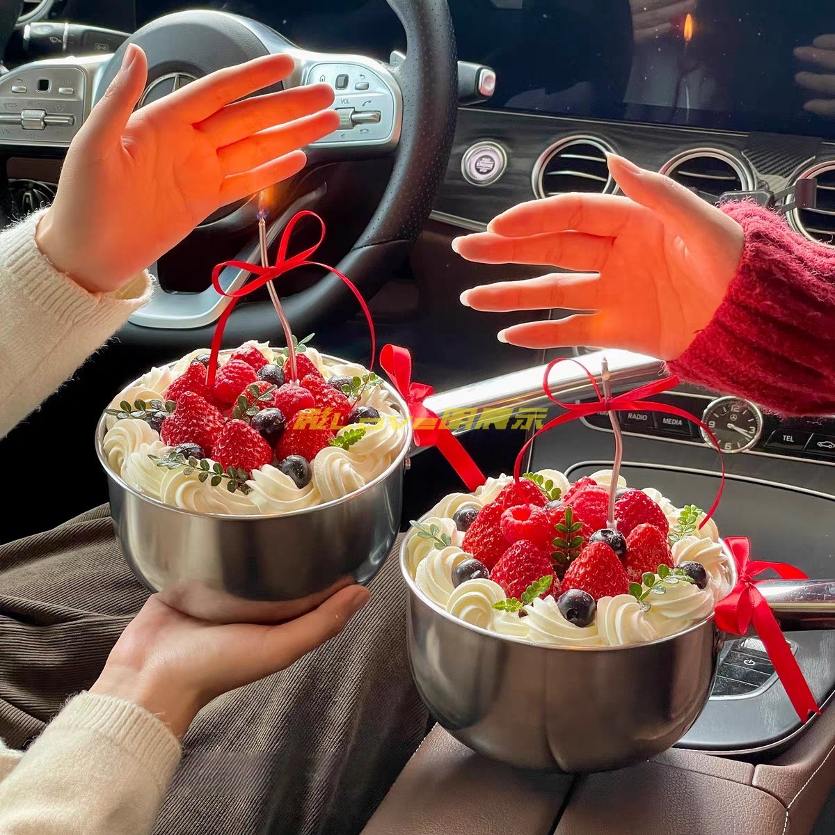 2026新款圆形水果27跨年红色水瓢草莓桶 仿真蛋糕模型 摄影道具,家居饰品,仿真水果,淘宝优惠券,粉丝福利购,淘宝优惠卷