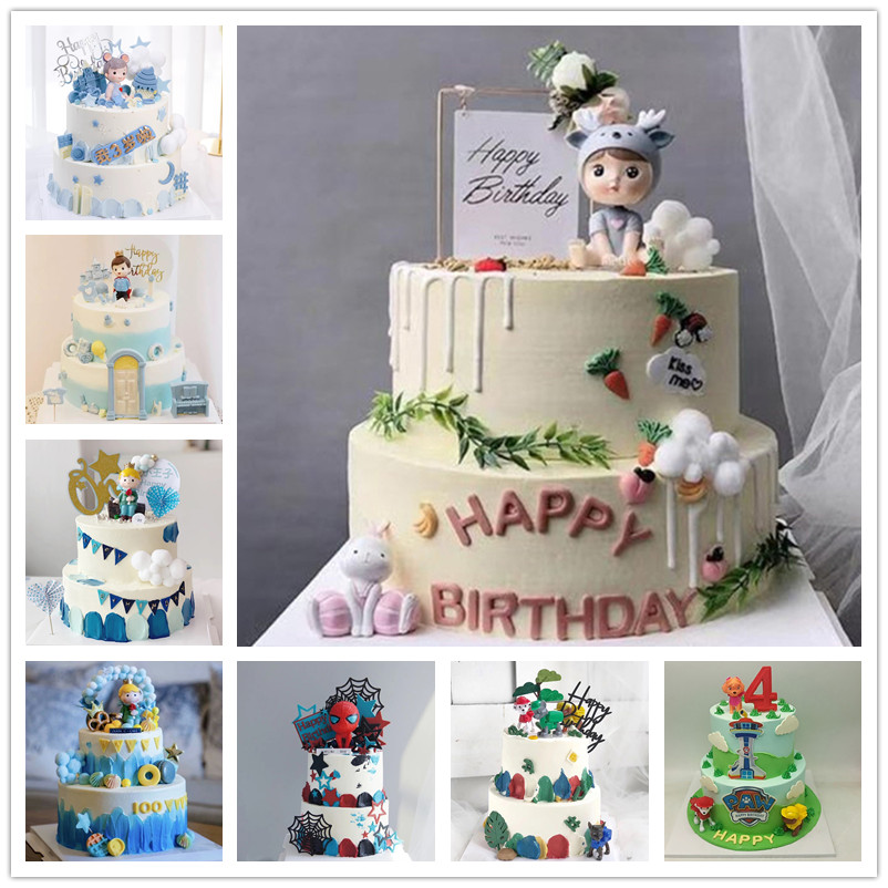 双层皇冠小王子男孩主题烘焙模型