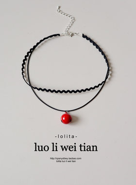 铃铛项链女双层叠戴百搭甜酷风锁骨链新款项圈颈带脖子配饰choker