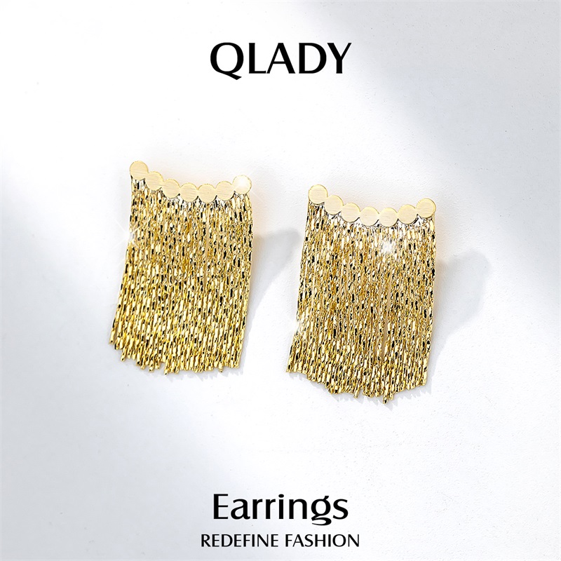 流苏耳饰耳环耳钉小众冷淡风女