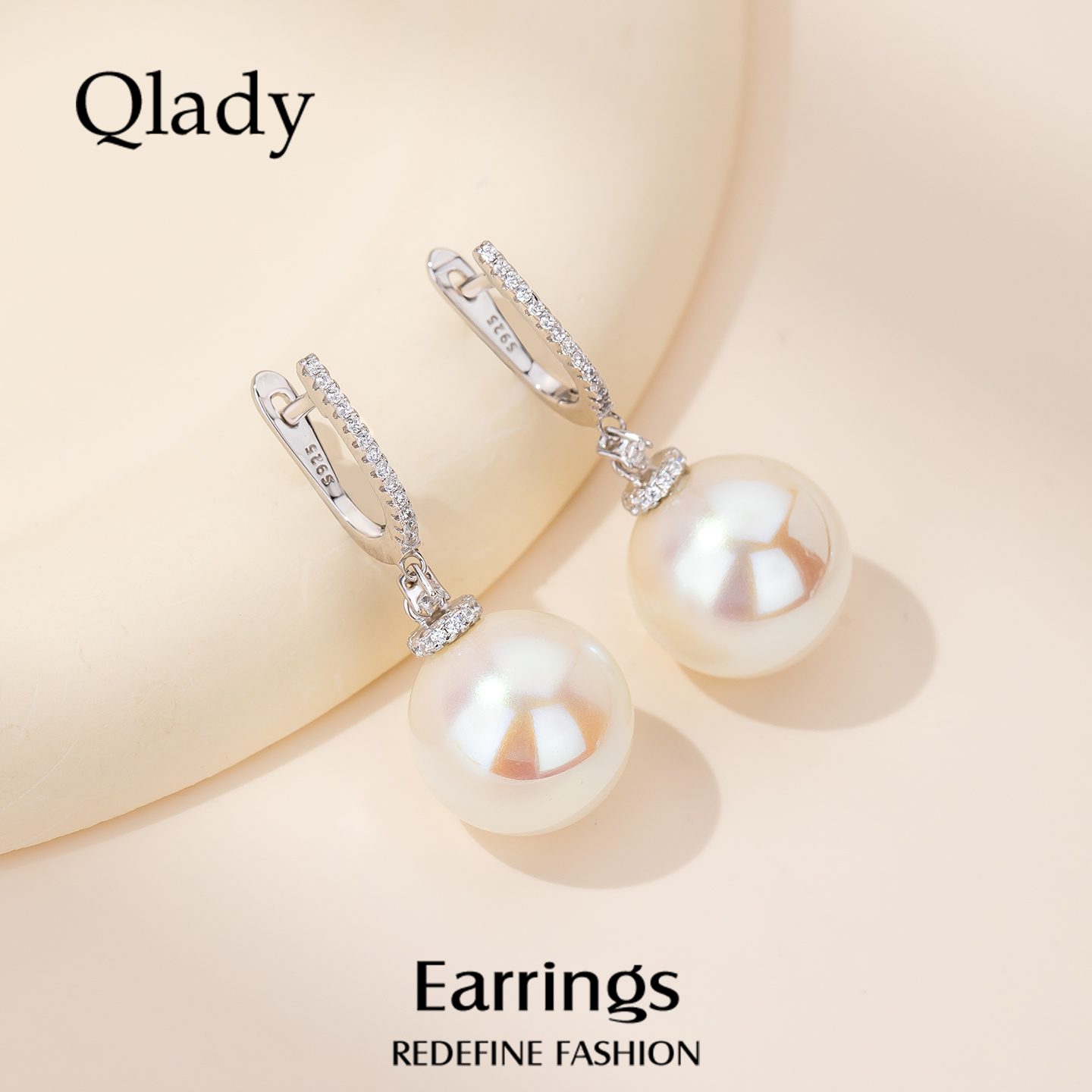 【新品】珠光耳扣银耳钉耳饰独特漂亮耳环2025新款爆款高级感耳坠