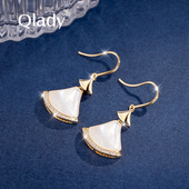 扇子耳饰女气质耳环2026新款 小众设计感轻奢高级感耳坠耳挂 爆款