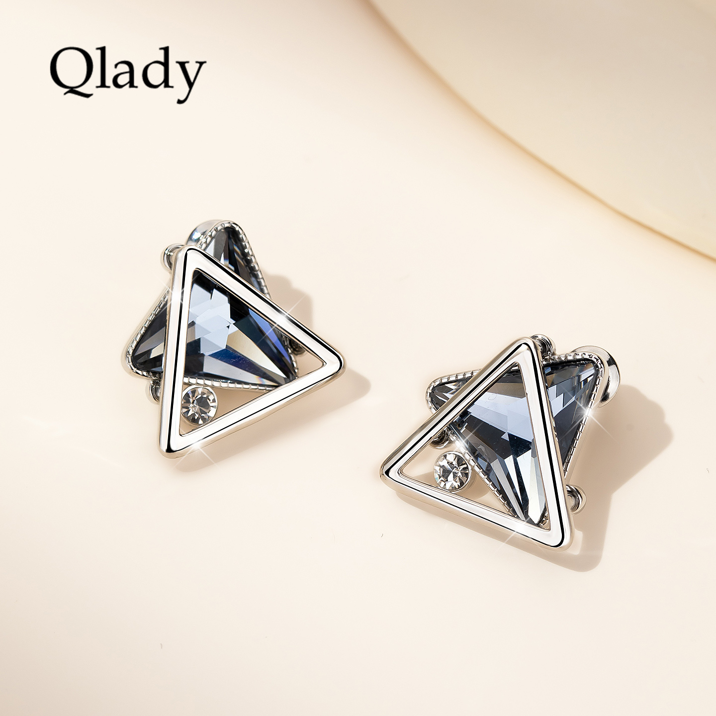 几何水晶耳环耳饰耳钉