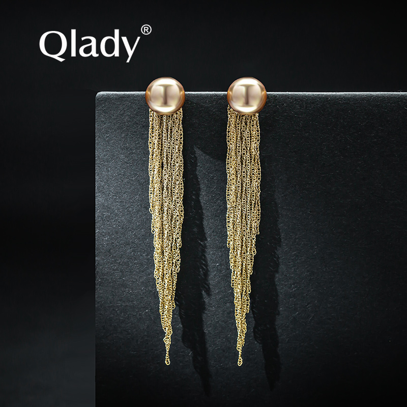 珍珠纯银高级大气新款潮流苏耳环