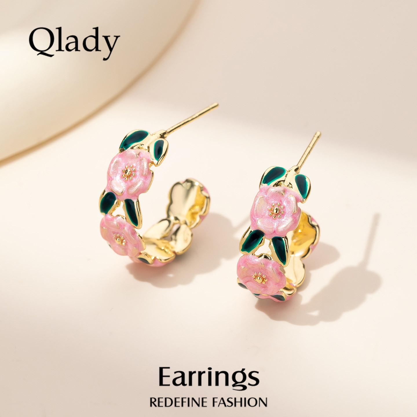 山茶花耳钉耳饰耳环2025新款爆款高级感度假风耳夹无耳洞耳坠耳圈,饰品/流行首饰/时尚饰品新,耳夹,淘宝优惠券,粉丝福利购,淘宝优惠卷