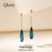 水滴水晶流苏独特银耳环2026新款 高级感耳坠耳饰小众精致女士 爆款