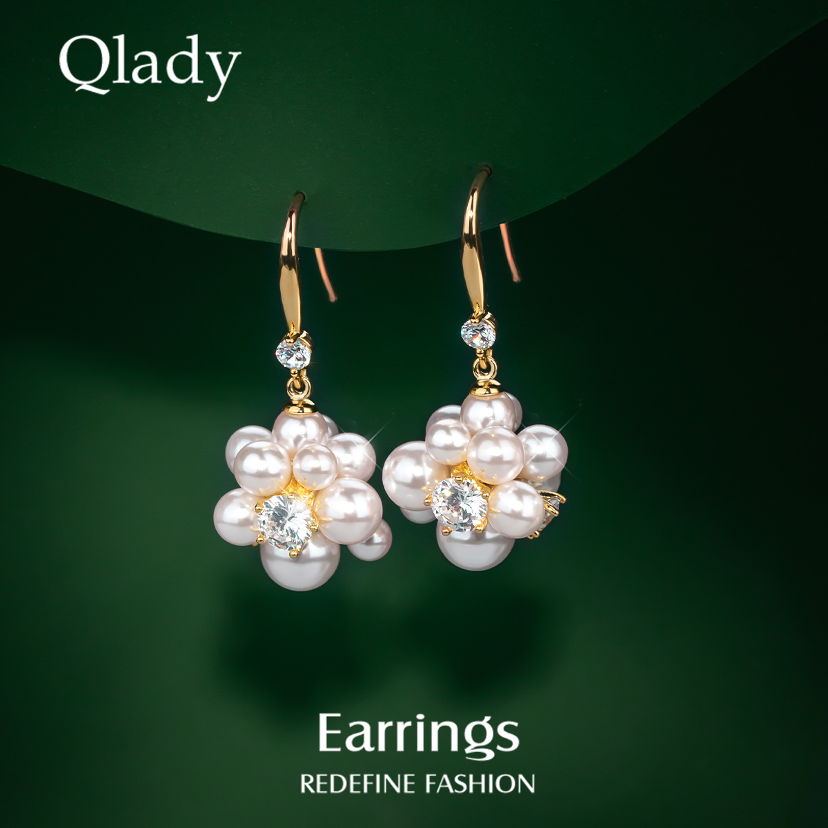 女款珍珠耳环小众轻奢