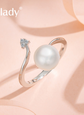 淡水珍珠纯银小众设计风高级戒指