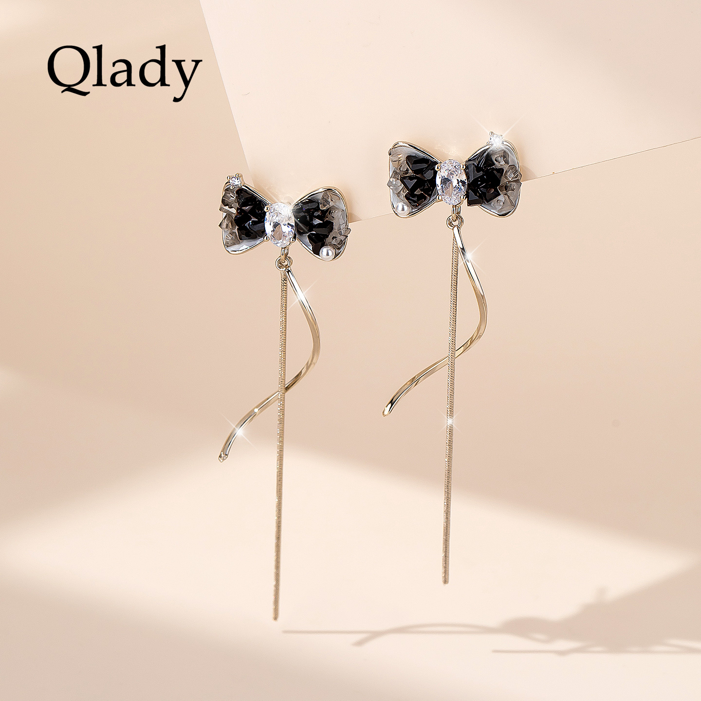 【新品】流苏蝴蝶结耳坠耳饰女银耳环2025新款爆款高级感轻奢秋冬