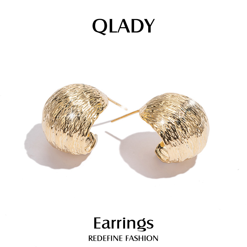 法式金属耳环耳钉高级感