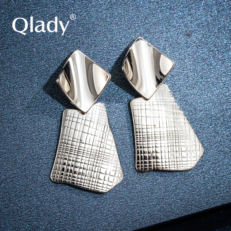 欧美气质耳饰女几何金属耳环2025新款爆款高级感纯银小众独特耳坠