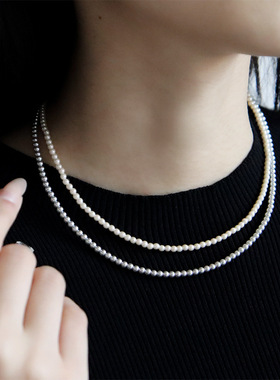 法式轻奢新款施家珍珠项链高级感时尚简约复古百搭可调节锁骨