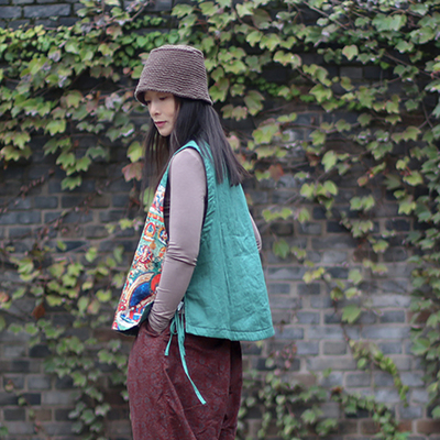 棉麻粗针织文艺范儿盆帽渔夫帽