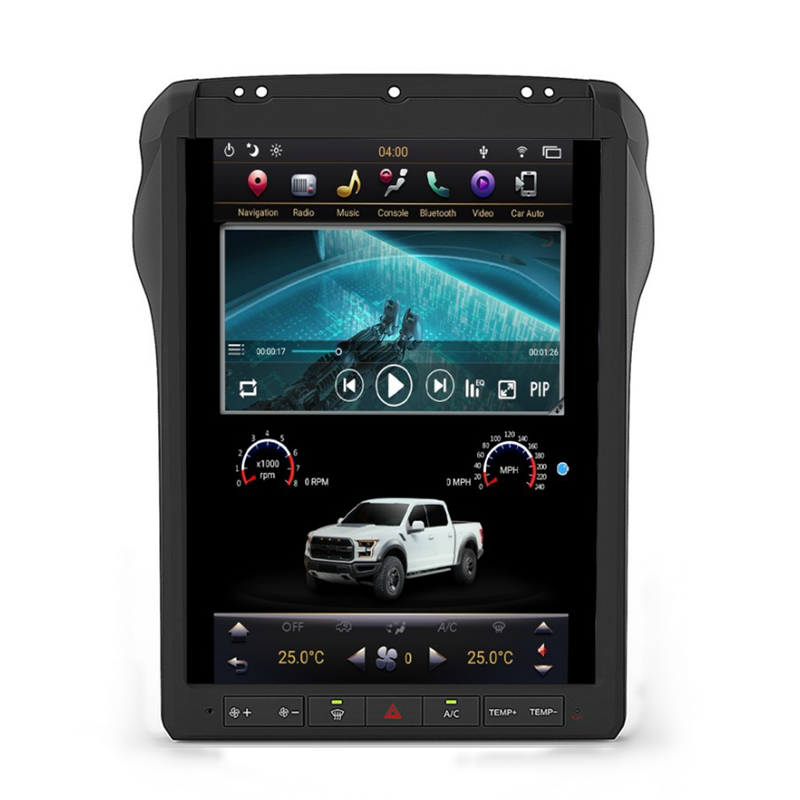 适用09-14款福特猛禽f250 350 450安卓智能导航12.1寸八核跨境