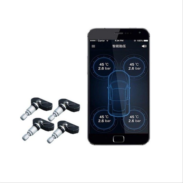 TPMS Bluetooth 5.0手机显示内置胎压无线监测系统汽车胎压检测器