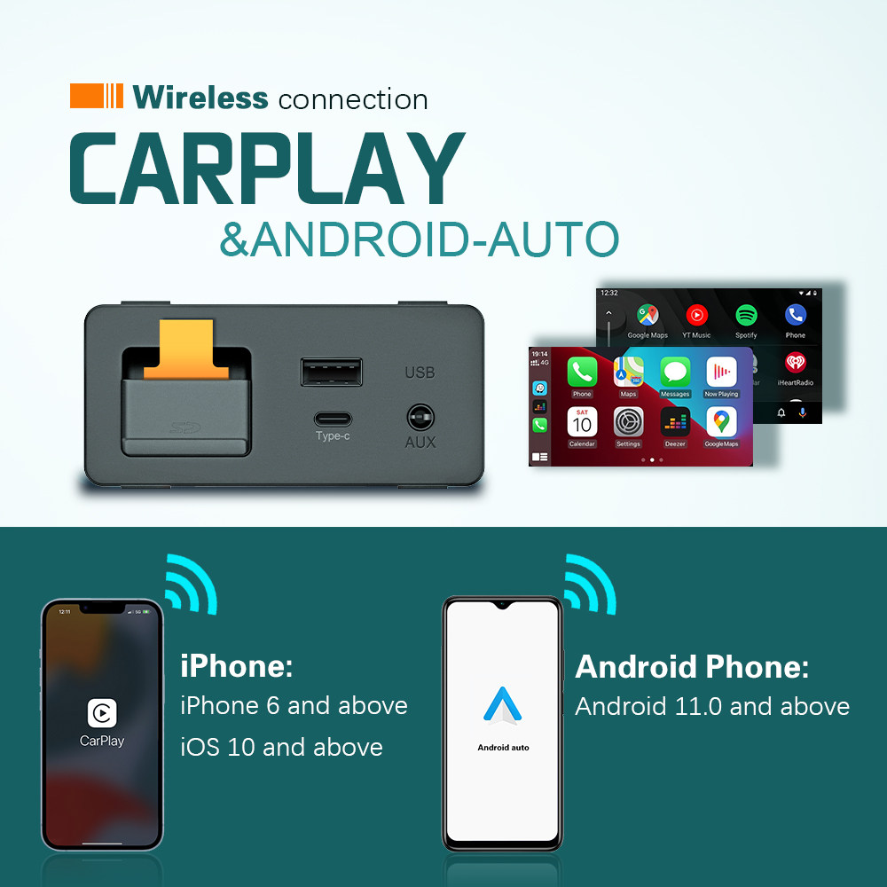 安卓导航模块适用于马自达carplay Android Auto YT NF视频播放器