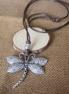 苗银原创民族风长款可伸缩毛衣链