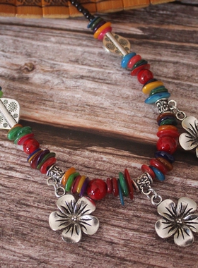 云南民族风特色项链波西米亚彩石