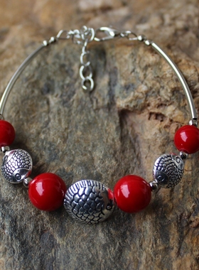 民族风手工复古苗银首饰品