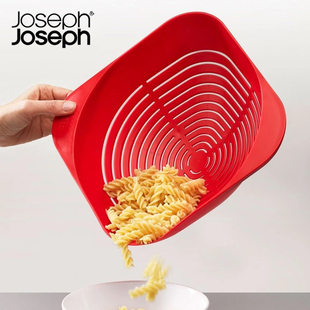 英国Joseph耐高温沥水篮滤水筛家用厨房大口径过滤网筛子带滤网篮