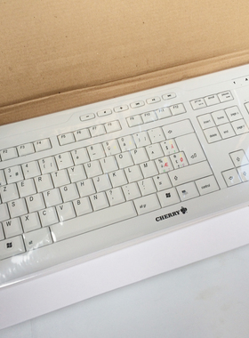 CHERRY樱桃G230 USB/PS2静音键盘办公法语键盘白色薄膜好手感