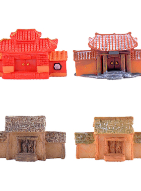 仿真精美牌楼树脂摆件苔藓微景观