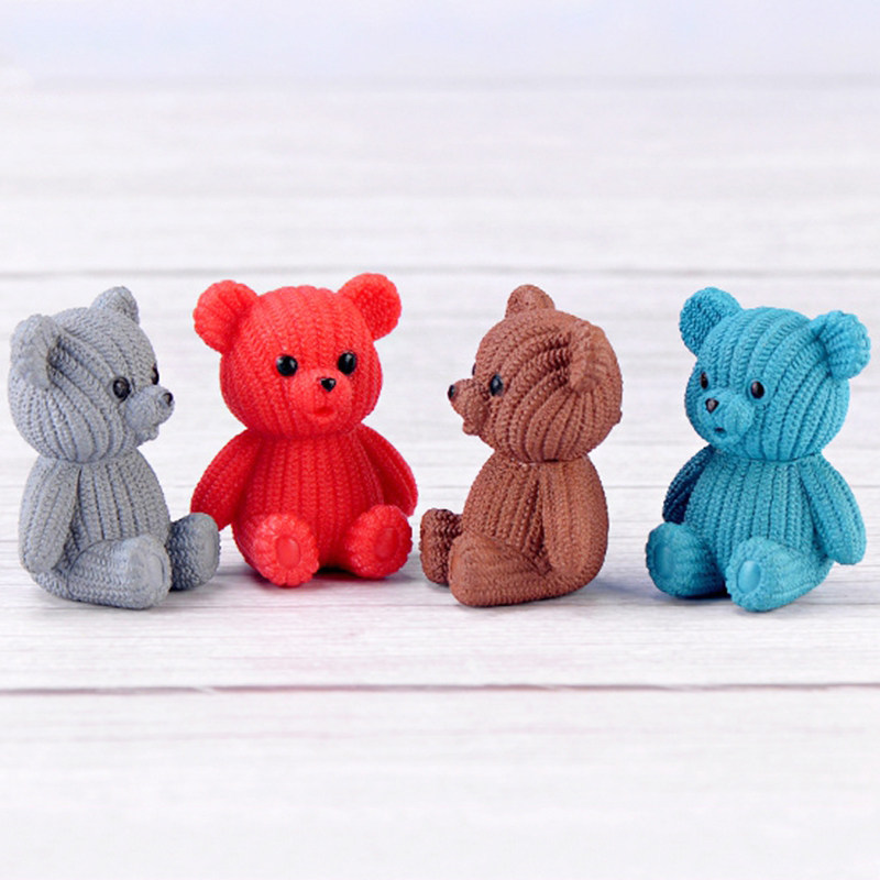 卡通毛线衣熊PVC公仔玩偶DIY材料鱼缸多肉盆栽微景观烘焙蛋糕摆件,家居饰品,DIY仿真材料,淘宝优惠券,粉丝福利购,淘宝优惠卷