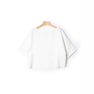 雨露麻系列丨“清冷套”北欧简约风花型短袖亚麻上衣