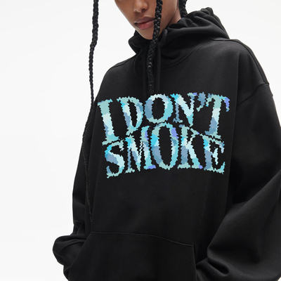官方正品我不抽烟连帽卫衣