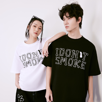 IDONTSMOKE联名美式宽松T恤
