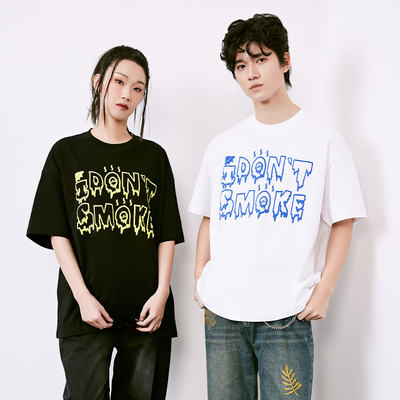 DSM美式嘻哈字母印花短袖T恤