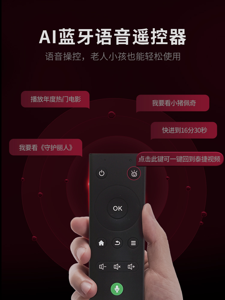 WeBox泰捷 60PRO智能网络高清4K电视机顶盒子5GWiFi6超清家用32G