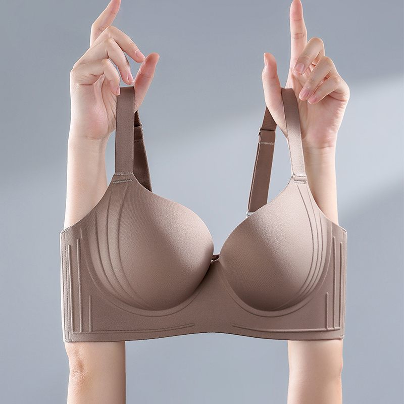 性感有钢托聚拢文胸罩一片式