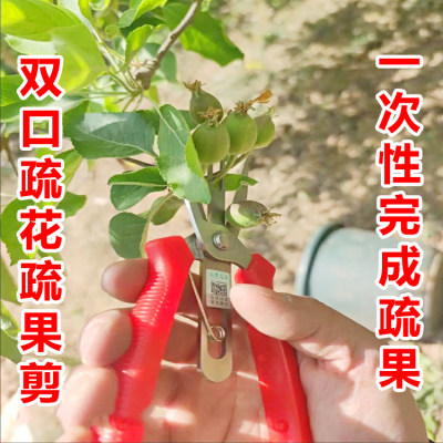 苹果梨树果树疏花疏果专用双口疏果剪稀花稀果剪刀梨树疏花神器