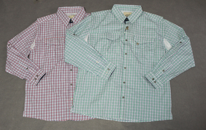 特价户外欧美男士防紫外线薄款 宽松透气舒适长袖格子衬衫 大码