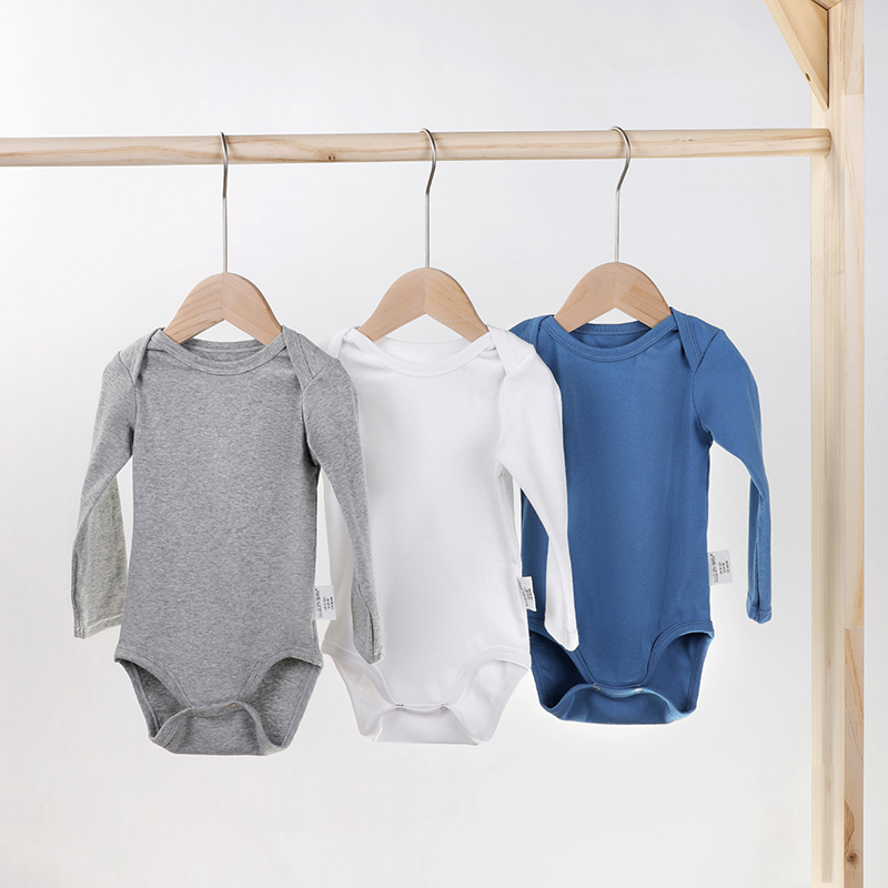 春秋婴儿连体衣爬服长袖三角哈衣