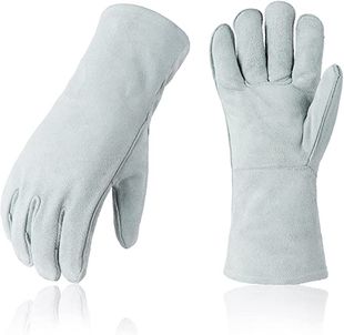 牛皮电焊手套耐磨防火花重工业劳保手套防飞溅防烫高温工作手套