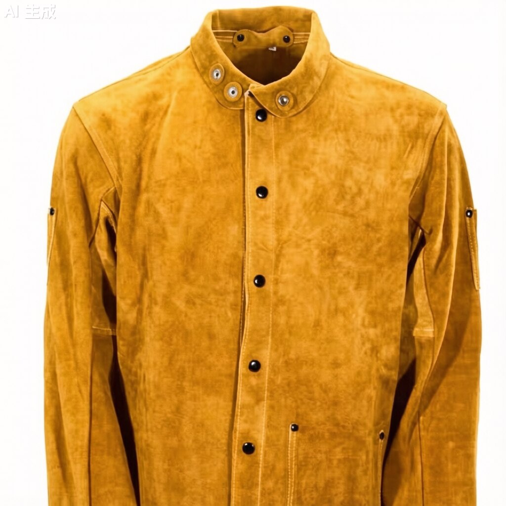 电焊工防护服防火耐磨防火花劳保服重工牛皮工作焊工劳保服上衣