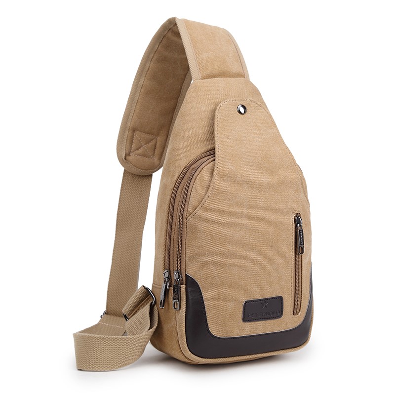 新款胸包男士包包单肩斜挎包男潮男生帆布休闲男包潮牌小背包斜跨