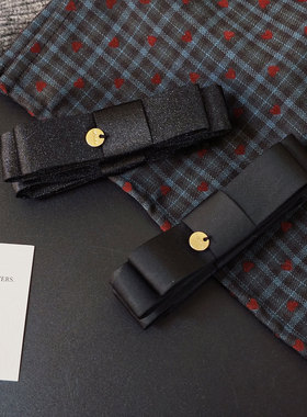 千金风黑色绝美复古少女蝴蝶结圆片香蕉抓夹半扎横夹发饰女2026新