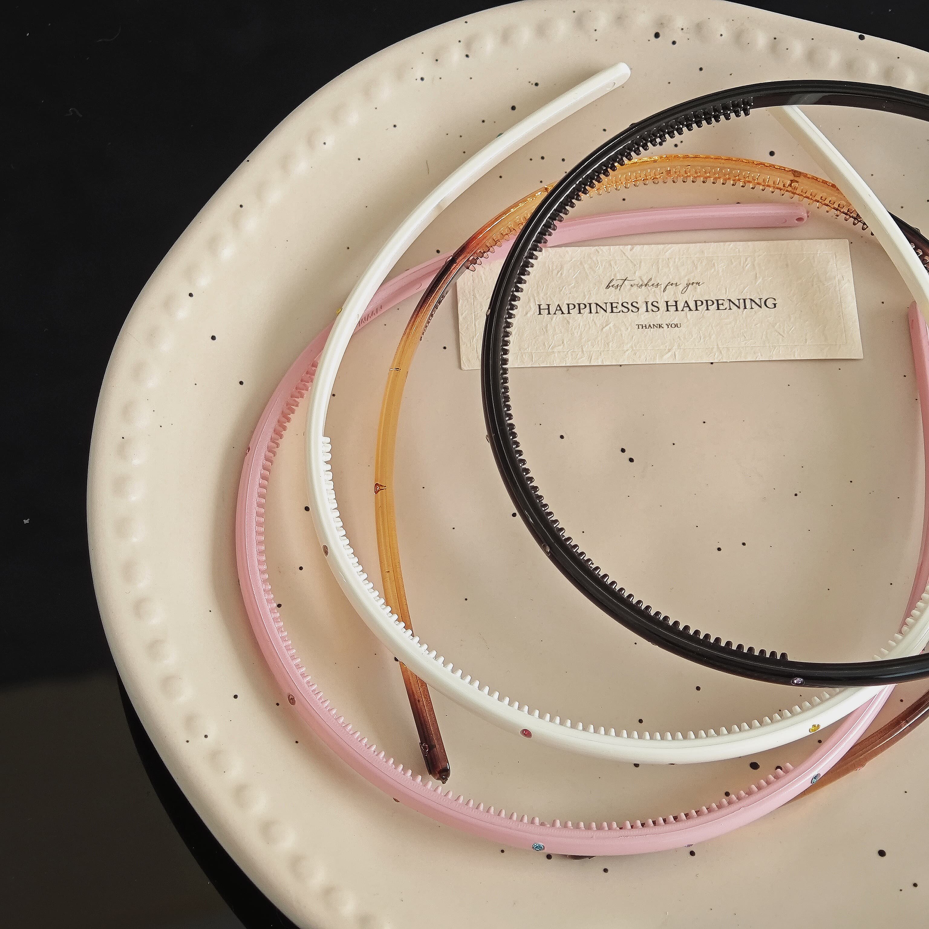 2025夏季新款彩钻糖果色细发箍女高颅顶洗脸压发头箍