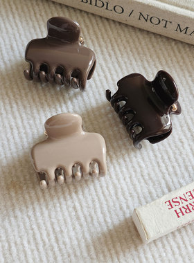 黑色亚克力发夹女新款高级感小号发抓后脑勺高马尾抓夹鲨鱼夹发饰