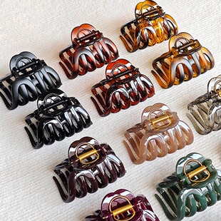 巨能夹复古大号盘发加厚抓夹女小众设计高级感发夹踩不坏鲨鱼夹子