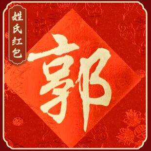 郭姓氏红包百家姓港式繁体字创意个性定制中式网红新款加厚利是封